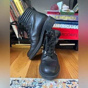 Botkier moto boots with zipper and laces